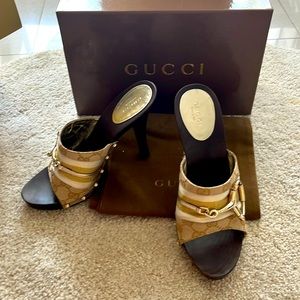 Gucci Mule Gold Size 7.5